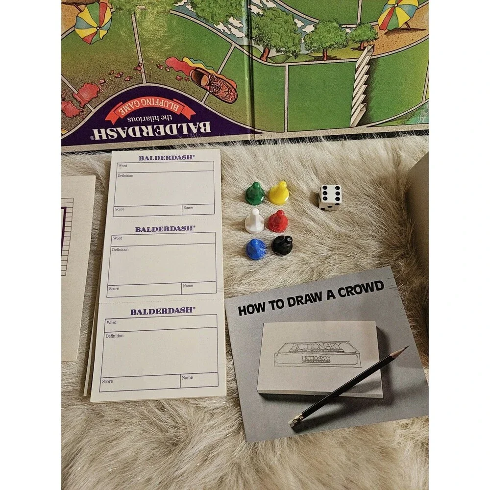 VTG Balderdash Board Game  - 1984 - The Hilarious Bluffing Game - Complete
